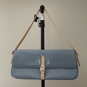 CARLO PAZOLINI Blue Patent Leather Shoulder Bag